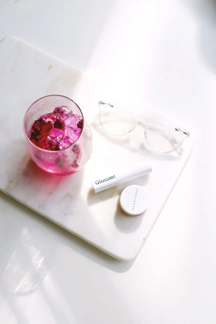 Cosmetics flatlay